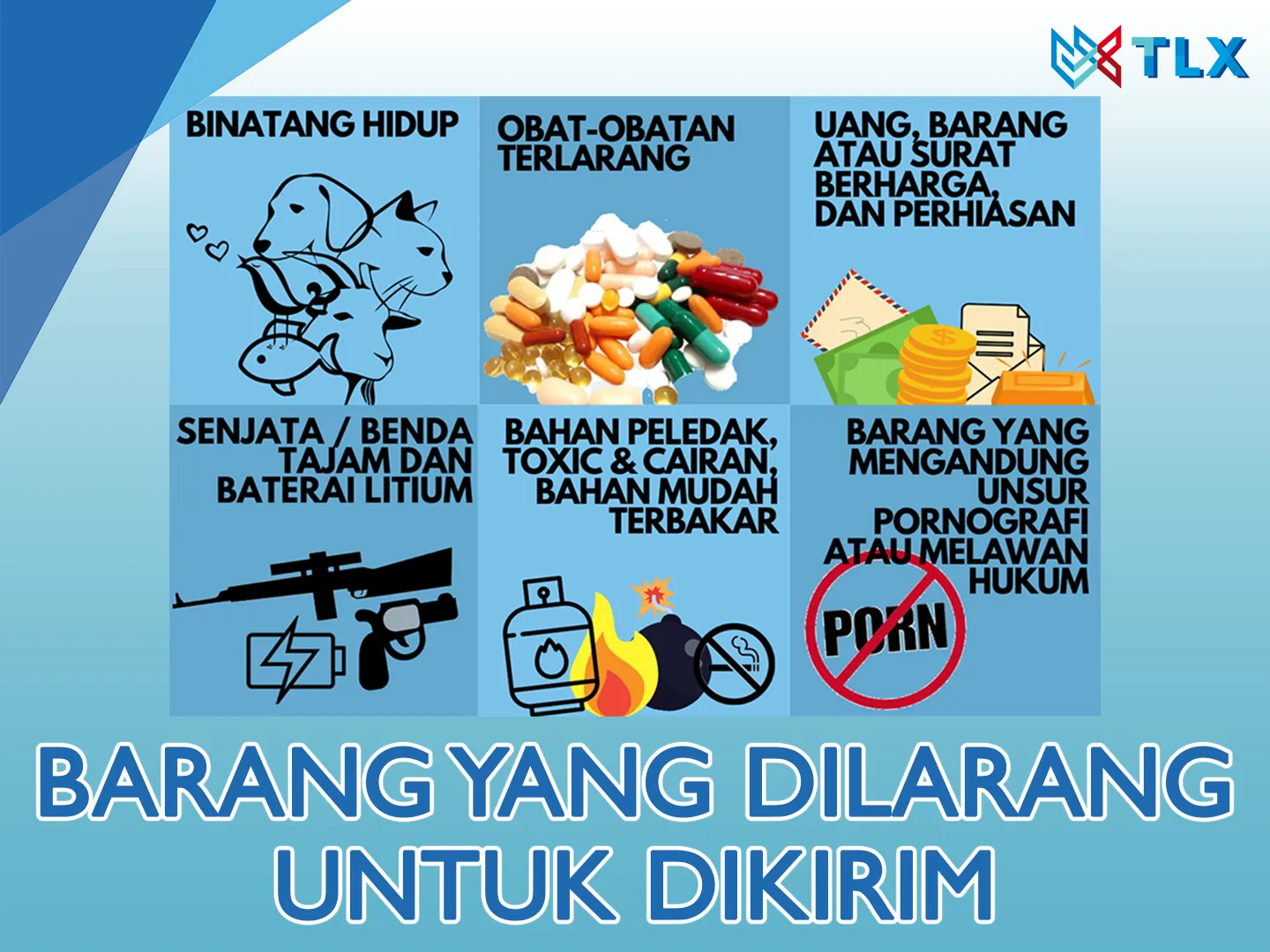 BARANG-BARANG YANG DILARANG UNTUK DIKIRIM