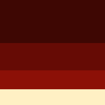 Pallete kuning dan merah, elegan namun berani