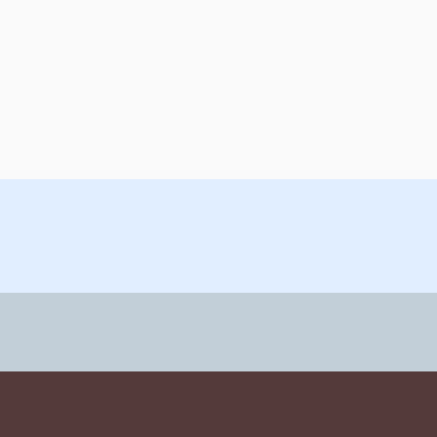 Warna biru dan cokelat yang elegan namun santai