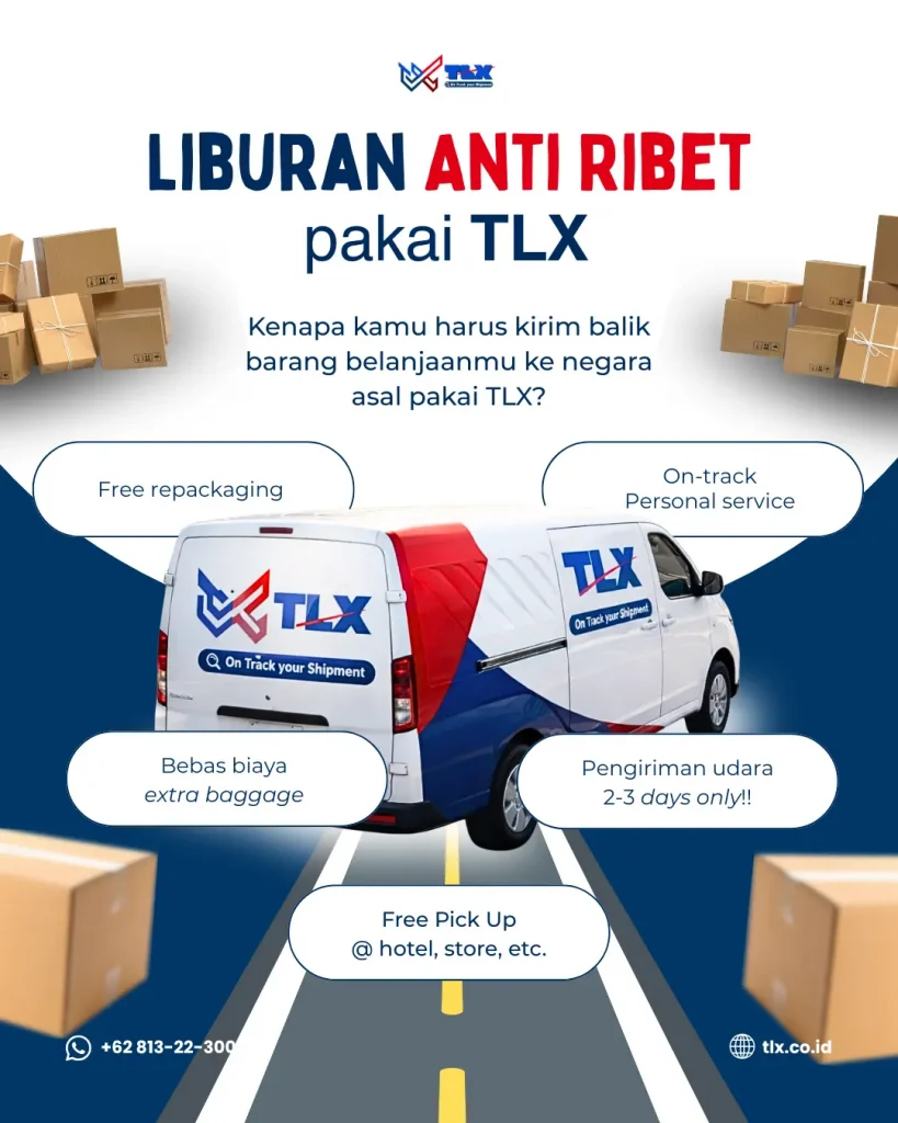 Layanan free pick up barang di hotel dan store membuatmu semakin yakin buat kirim paket ke luar negeri pakai TLX